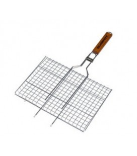 Решетка нержавеющая прямоугольная для гриля - барбекю 460*260 мм, ОЕМ