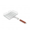 Решетка-гриль, 33x26.5x58 cm, метал, высокий бортик, деревянная ручка