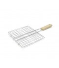 Решетка для гриля, 20х21 см, деревянная ручка, нержавеющая сталь