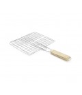 Решетка для гриля, 20х21 см, деревянная ручка, нержавеющая сталь