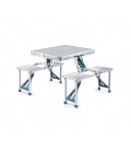 Раскладной стол-чемодан для пикника с 4 стульями, Silver