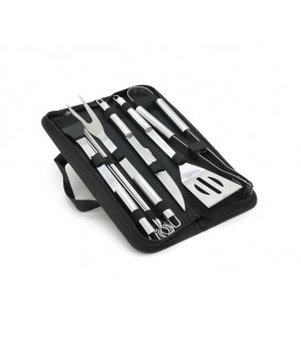 Набор из 6 предметов для барбекю, щипцы, вилка, лопатка, шпажки, нож, кисточка, Bag