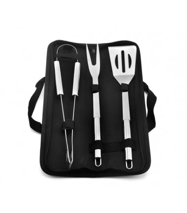 Набор из 3 предметов для барбекю, щипцы, вилка, лопатка, Bag