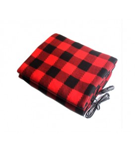 Электропростынь автомобильная, питание от прикуривателя 12V, 150х110 см, Black-red