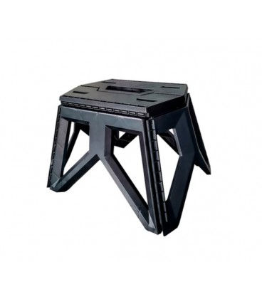 Складной табурет Voltronic, пластик, до 150 кг, 240х280х340 мм, цвет: черный