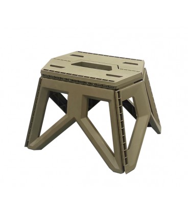 Складной табурет Voltronic, пластик, до 150 кг, 240х280х340 мм, цвет: хаки