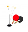 Тренажер для настольного тенниса, 100cm, детский (ракетка 2шт, шарики теннисные 5шт, гибкий вал 2шт, основание 1шт)