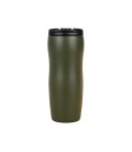 Термокружка Merlion из нержавеющей стали, объем 500 мл., зеленая, с откидной крышкой
