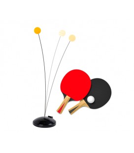 Тренажер для настольного тенниса, 100cm, детский (ракетка 2шт, шарики теннисные 2шт, гибкий вал 1шт, основание 1шт)