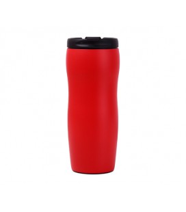 Термокружка Merlion из нержавеющей стали, объем 420 мл., красная, с откидной крышкой
