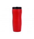 Термокружка Merlion из нержавеющей стали, объем 420 мл., красная, с откидной крышкой