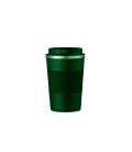 Термокружка Merlion из нержавеющей стали, объем 380 мл., зеленый, с силиконовым чехлом и откидной крышкой