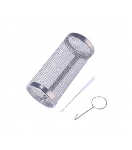 Клетка для барбекю с вилкой, круглая, 20x9,3cm