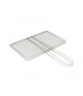 Решетка для гриля, 28х17 см, ручка 15 см, нержавеющая сталь