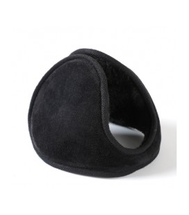 Зимние теплые амбушюры/наушники, плюш/бархат, черный