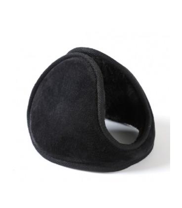 Зимние теплые амбушюры/наушники, плюш/бархат, черный