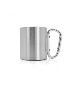 Чашка из нержавеющей стали, объем 220ml + ручка с карабином