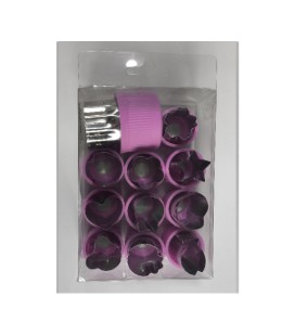 Формы для печенья из нержавеющей стали (с защитным колпачком) 12 предмета/фигурки, фиолетовый, Blister