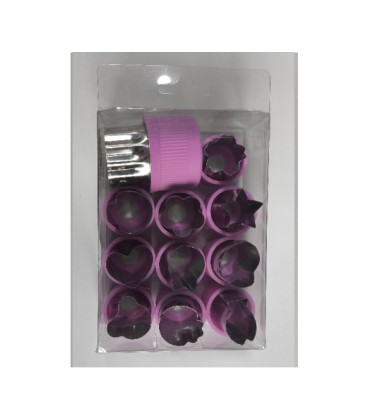 Формы для печенья из нержавеющей стали (с защитным колпачком) 12 предмета/фигурки, фиолетовый, Blister