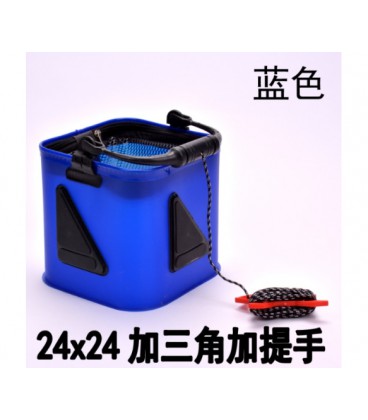 Рыболовный ящик- ведро для рыбы, цвет синий, размер24х24