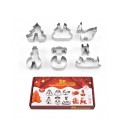 Формы для печенья YR1806-27B из нержавеющей стали (рождественские) 8 предмета/фигурки, Box