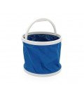 Ведро складное туристическое, объем 9литров, 24*22см, Blue