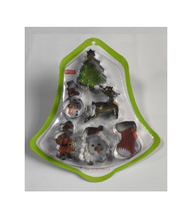 Формы для печенья из нержавеющей стали (рождественские) 6 предмета/фигурки,Blister(колокольчик)