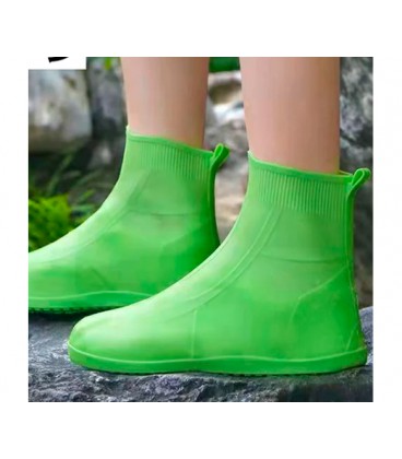 Латексные бахилы от воды и грязи, утолщенные, силиконовые, р.30-33, зеленые