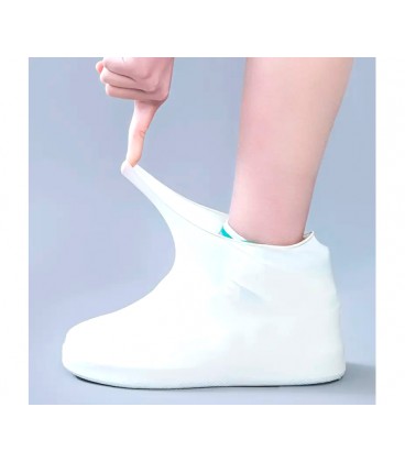 Латексные бахилы от воды и грязи, силиконовые, р.39-46, белые