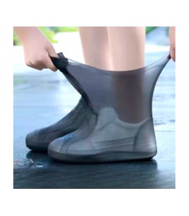 Латексные бахилы от воды и грязи, силиконовые, р.34-39, черные