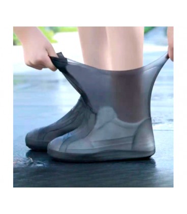 Латексные бахилы от воды и грязи, силиконовые, р.34-39, черные