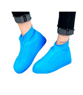 Латексные бахилы от воды и грязи, силиконовые, р.34-39, синие