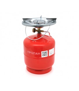 Газовый балон ПРОПАН 3кг(7,2л), давление 18BAR + горелка 20448, Red, Q4