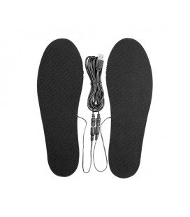 Стельки с подогревом от USB, 3 режима, питание от внешнего аккумулятора (в комплект не входит), р.36-44, черные