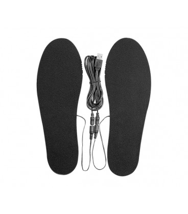 Стельки с подогревом от USB, 3 режима, питание от внешнего аккумулятора (в комплект не входит), р.36-44, черные