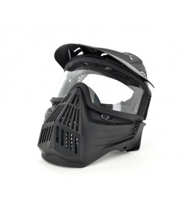 Защитная маска с козырьком для игры в пейнтбол, черный пластик