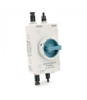 Ручний вимикач Risin, 1000V, 32A, 1St, IP66, вхід верх-низ, Grey