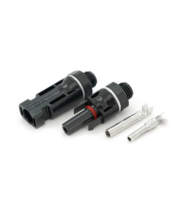 Коннектор MC4 PV-LTM4 1000V, 30A, луджений-мідний під затискач, U-подібний, під перетин 2,5-6 мм², PANEL TYPE. IP68, -40℃--+85℃,