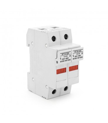 Корпус під плавкий запобіжник YRO RT18-32/2P, 32A, 500/690V, зі світловим індикатором, DIN, запобіжник під 10*38mm, контакти лат