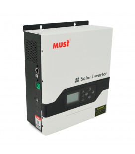 Гiбрiдне ДБЖ  MUST PV18-3024VPM, 3000W, 24V, ток заряда 20/30A, 160-275V, MPPT (60А, 100-145 Vdc)