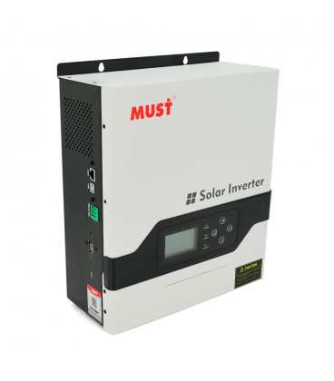 Гiбрiдне ДБЖ  MUST PV18-3024VPM, 3000W, 24V, ток заряда 20/30A, 160-275V, MPPT (60А, 100-145 Vdc)