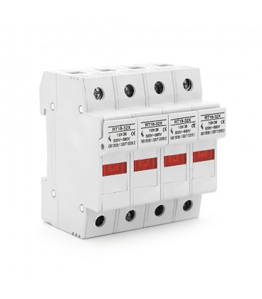 Корпус под плавкий предохранитель YRO RT18-32/4P, 32A, 500/690V, со световым индикатором, DIN, под предохранитель 10*38mm, конта